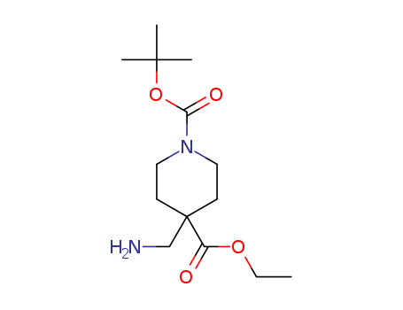 1-tert-butyl 4-ethyl 4-(aminomethyl)piperidine-1,4-dicarboxylate