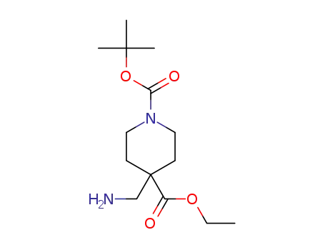 Molecular Structure of 1016258-69-7 (Ethyl 4-aMinoMethyl-1-Boc...)