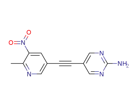 5-(6-methyl-5-nitro-pyridin-3-ylethynyl)-pyrimidin-2-ylamine