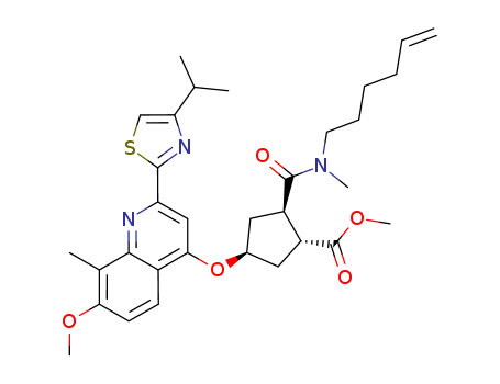 (1R,2R,4S)-2-[(5-Hexen-1-ylmethylamino)carbonyl]-4-[[7-methoxy-8-methyl-2-[4-(1-methylethyl)-2-thiazolyl]-4-quinolinyl]oxy]cyclopentanecarboxylic acid methyl ester