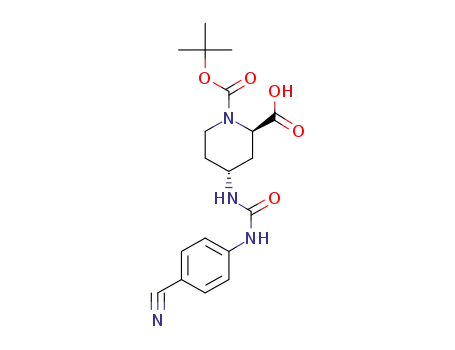 (2R,4R)-1-(tert-butoxycarbonyl)-4-(3-(4-cyanophenyl)ureido)piperidine-2-carboxylic acid