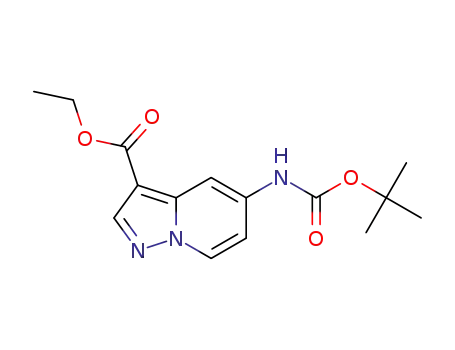 5-((tert-butoxycarbonyl)amino)pyrazolo[1,5-a]pyridine-3-carboxylic acid ethyl ester