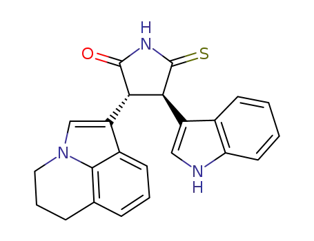 (3R,4R)-3-(5,6-dihydro-4H-pyrrolo[3,2,1-ij]quinolin-1-yl)-4-(1H-indol-3-yl)-5-thioxo-pyrrolidin-2-one