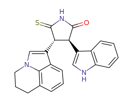 (3R,4R)-4-(5,6-dihydro-4H-pyrrolo[3,2,1-ij]quinolin-1-yl)-3-(1H-indol-3-yl)-5-thioxo-pyrrolidin-2-one
