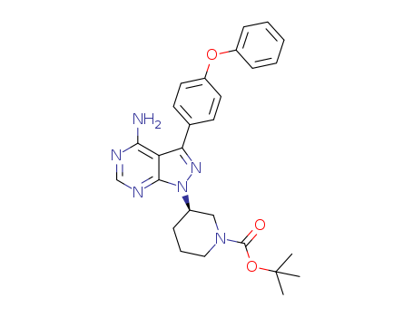 (R)-tert-Butyl 3-[4-amino-3-(4-phenoxyphenyl)-1H-pyrazolo[3,4-d]pyrimidin-1-yl]piperidine-1-carboxylate (N-1)