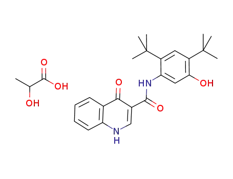 N-[2,4-bis(1,1-dimethylethyl)-5-hydroxyphenyl]-1,4-dihydro-4-oxoquinoline-3-carboxamide.lactic acid