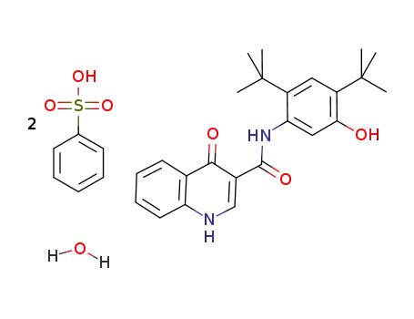 N-[2,4-bis(1,1-dimethylethyl)-5-hydroxyphenyl]-1,4-dihydro-4-oxoquinoline-3-carboxamide.besylate.H2O