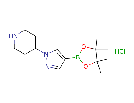 4-[4-(4,4,5,5-Tetramethyl-1,3,2-dioxaborolan-2-yl)-1H-pyrazol-1-yl]piperidine hydrochloride, 1-(Piperidin-4-yl)-4-[4-(4,4,5,5-Tetramethyl-1,3,2-dioxaborolan-2-yl)-1H-pyrazole hydrochloride