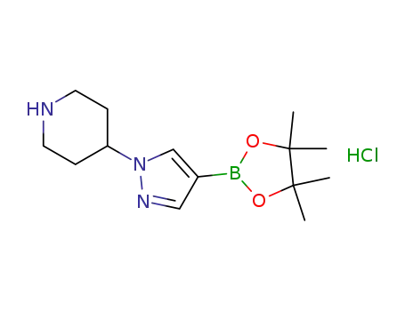 4-[4-(4,4,5,5-Tetramethyl-1,3,2-dioxaborolan-2-yl)-1H-pyrazol-1-yl]piperidine hydrochloride, 1-(Piperidin-4-yl)-4-[4-(4,4,5,5-Tetramethyl-1,3,2-dioxaborolan-2-yl)-1H-pyrazole hydrochloride