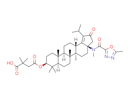 3β-O-(3',3'-dimethylsuccinyl)-17β-[methyl-(5-methyl-[1,3,4]oxadiazole-2-carbonyl)-amino]-21-oxolup-18-ene