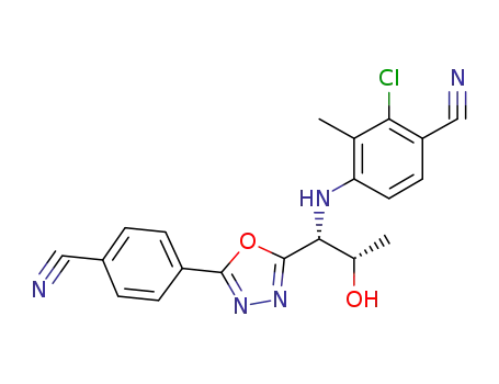 Benzonitrile, 2-chloro-4-[[(1R,2S)-1-[5-(4-cyanophenyl)-1,3,4-oxadiazol-2-yl]-2-hydroxypropyl]amino]-3-methyl-