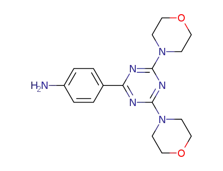 Molecular Structure of 1197159-91-3 (4-(4,6-dimorpholino-1,3,5-triazin-2-yl)aniline)
