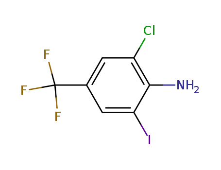 2-chloro-6-iodo-4-(trifluoromethyl)benzenamine