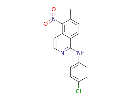 Molecular Structure of 1191460-78-2 (N-(4-chlorophenyl)-6-methyl-5-nitroisoquinolin-1-amine)