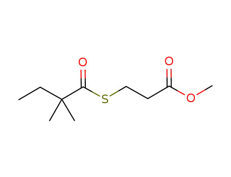 Molecular Structure of 938063-63-9 (3-[(2,2-Dimethyl-1-oxobutyl)thio]propanoic acid methyl ester)