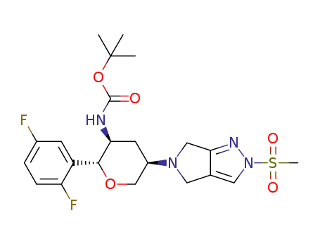 tert-butyl ((2R,3S,5R)-2-(2,5-difluorophenyl)-5-(2-(methylsulfonyl)-2,6-dihydropyrrolo[3,4-c]pyrazol-5(4H)-yl)tetrahydro-2H-pyran-3-yl)carbamate