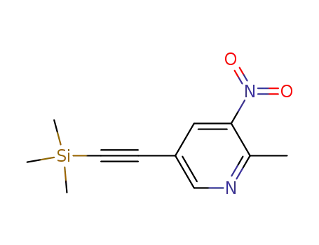 2-methyl-3-nitro-5-[(trimethylsilyl)ethynyl]pyridine
