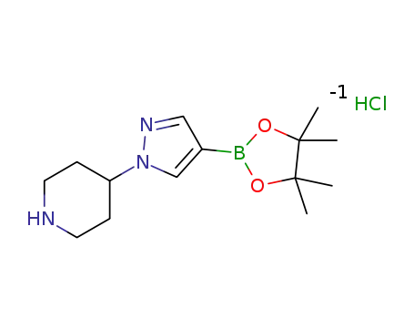 4-[4-(4,4,5,5-tetramethyl-1,3,2-dioxaborolan-2-yl)-1H-pyrazol-1-yl]piperidine hydrochloride