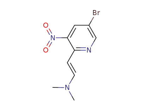Molecular Structure of 1229457-88-8 ((E)-2-(5-broMo-3-nitropyridin-2-yl)-N,N-diMethylethenaMine)