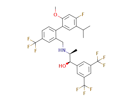 (1R,2S)-1-[3,5-bis(trifluoromethyl)phenyl]-2-[({2-[4-fluoro-2-methoxy-5-(propan-2-yl)phenyl]-5-(trifluoromethyl)phenyl}methyl)amino]propan-1-ol