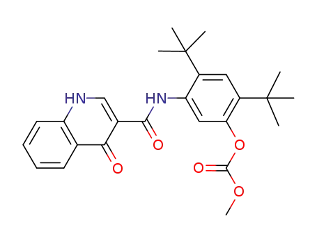 2,4-di-tert-butyl-5-(4-oxo-1,4-dihydroquinoline-3-carboxamido)phenyl methyl carbonate