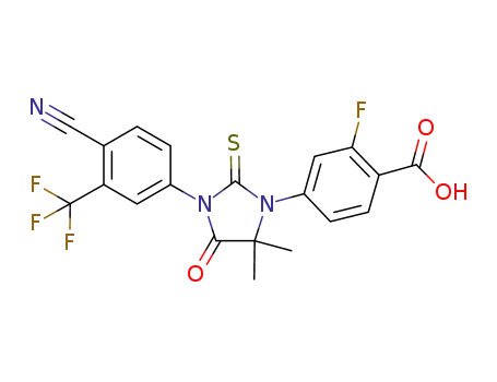 4-(3-(4-cyano-3-(trifluoromethyl)phenyl)-5,5-dimethyl-4-oxo-2-imidazolidinethione-1-yl)-2-fluorobenzoic acid