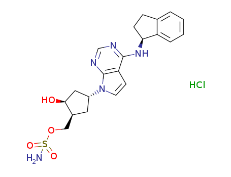 Sulfamic acid [(1S,2S,4R)-4-[4-[[(1S)-2,3-dihydro-1H-inden-1-yl]amino]-7H-pyrrolo[2,3-d]pyrimidin-7-yl]-2-hydroxycyclopentyl]methyl ester hydrochloride