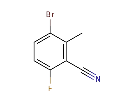 Molecular Structure of 1255207-47-6 (3-Bromo-6-fluoro-2-methylbenzonitrile)