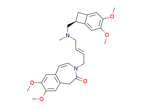 (S)-3-{(E)-4-[(3,4-dimethoxy-bicyclo[4.2.0]octa-1(6),2,4-trien-7-ylmethyl)methylamino]buten-2-yl}-7,8-dimethoxy-2-oxo-1,3-dihydro-benzo[d]azepin-2-one