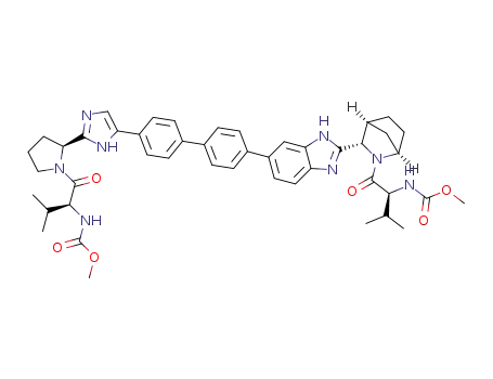 methyl (S)-1-((S)-2-(5-(4'-(2-((1R,3S,4S)-2-((S)-2-(acetoxyamino)-3-methylbutanoyl)-2-azabicyclo[2.2.1]heptan-3-yl)-1H-benzo[d]imidazol-6-yl)biphenyl-4-yl)-1Himidazol-2-yl)pyrrolidin-1-yl)-3-methyl-1-oxobutan-2-ylcarbamate