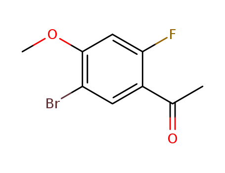 Molecular Structure of 914221-54-8 (1-(5-Bromo-2-fluoro-4-methoxyphenyl)ethanone)
