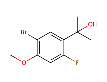 Molecular Structure of 958029-46-4 (2-(5-bromo-2-fluoro-4-methoxyphenyl)propan-2-ol)