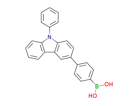 4-(9-Phenyl carbazol-3-yl)phenyl)boronic acid  Cas no.1240963-55-6 99%
