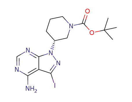 (3R)-1-Piperidinecarboxylic acid, 3-(4-amino-3-iodo-1H-pyrazolo[3,4-d]pyrimidin-1-yl)-, 1,1-dimethylethyl ester