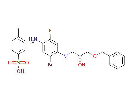 (R)-4-(3-(benzyloxy)-2-hydroxypropylamino)-5-bromo-2-fluorobenzenaminium 4-methylbenzenesulfonate