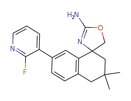 7-(2-fluoropyridin-3-yl)-3,3-dimethyl-3,4-dihydro-2H,5′(1'H)-spiro[naphthalene-1,4′-oxazol]-2′-amine