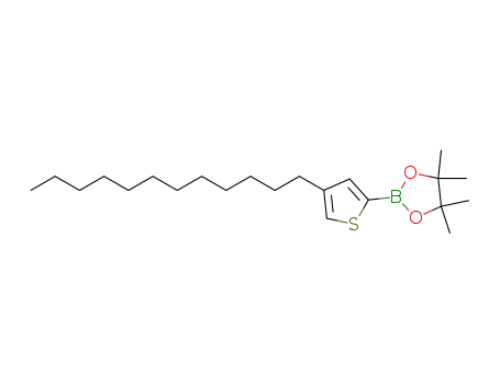 Molecular Structure of 1173788-58-3 (4-Dodecyl-2-(4,4,5,5-tetraMethyl-1,3,2-dioxaborolan-2-yl)thiophene)
