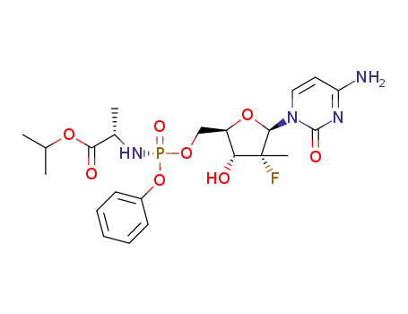 (S)-isopropyl 2-(((R)-(((2R,3R,4R,5R)-5-(4-amino-2-oxopyrimidin-1(2H)-yl)-4-fluoro-3-hydroxy-4-methyltetrahydrofuran-2-yl)methoxy)(phenoxy)phosphoryl)amino)propanoate