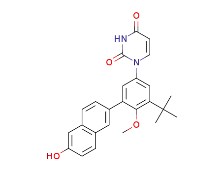 1-(3-tert-butyl-5-(6-hydroxynaphthalen-2-yl)-4-methoxyphenyl)-pyrimidine-2,4(1H,3H)-dione