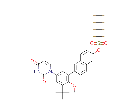 6-(3-tert-butyl-5-(2,4-dioxo-3,4-dihydropyrimidin-1(2H)-yl)-2-methoxyphenyl)naphthalen-2-yl 1,1,2,2,3,3,4,4,4-nonafluorobutane-1-sulfonate