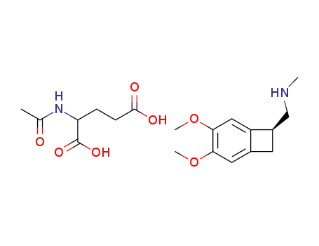 1-[(7S)-3,4-dimethoxybicyclo[4.2.0]octa-1,3,5-trien-7-yl]-N-methylmethanamine N-acetylglutamate