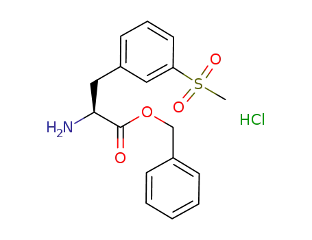 Molecular Structure of 1194550-59-8 (benzyl (S)-2-amino-3-(3-(methylsulfonyl)phenyl)propanoate)