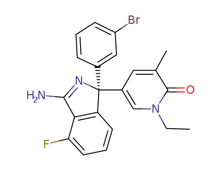 (R)-5-(3-amino-1-(3-bromophenyl)-4-fluoro-1H-isoindol-1-yl)-1-ethyl-3-methylpyridin-2(1H)-one