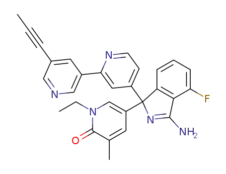 5-(3-Amino-4-fluoro-1-(5'-(prop-1-ynyl)-2,3'-bipyridin-4-yl)-1H-isoindol-1-yl)-1-ethyl-3-methylpyridin-2(1H)-one