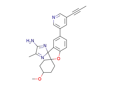 4-methoxy-5"-methyl-5'-[5-(prop-1-yn-1-yl)pyridin-3-yl]dispiro[cyclohexane-1,2'-[1]benzofuran-3',2"-imidazol]-4"-amine
