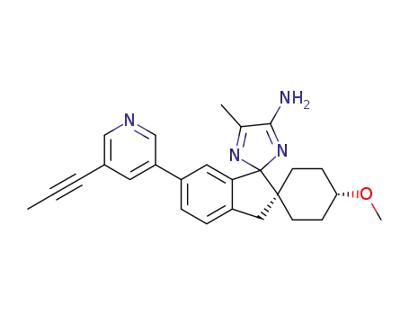 (1r,4r)-4-methoxy-5''-methyl-6'-(5-prop-1-yn-1-ylpyridin-3-yl)-3'H-dispiro[cyclohexane-1,2'-indene-1',2''-imidazol]-4''-amine