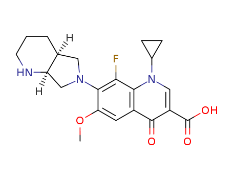 1-cyclopropyl-8-fluoro-7-((4aS,7aS)-hexahydro-1H-pyrrolo[3,4-b]pyridin-6(2H)-yl)-6-methoxy-4-oxo-1,4-dihydroquinoline-3-carboxylic acid