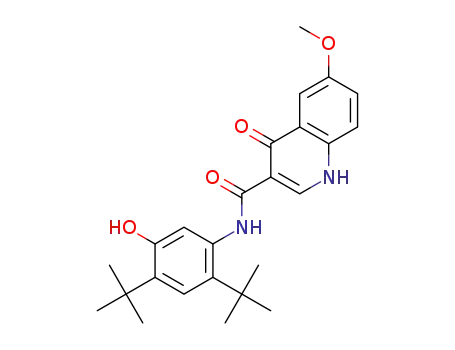 N-(2,4-di-tert-butyl-5-hydroxyphenyl)-6-methoxy-4-oxo-1,4-dihydroquinoline-3-carboxamide