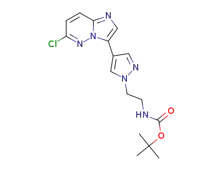 {2-[4-(6-chloroimidazo[1,2-b]pyridazin-3-yl)pyrazol-1-yl]ethyl}carbamic acid tert-butyl ester