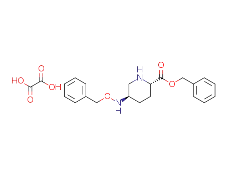 Molecular Structure of 1171080-45-7 (Benzyl (2S,5R)-5-[(benzyloxy)amino]piperidine-2-carboxylate ethanedioate)